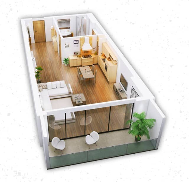 studio, 39.3 m², 30 floor, Dar Tower in Batumi