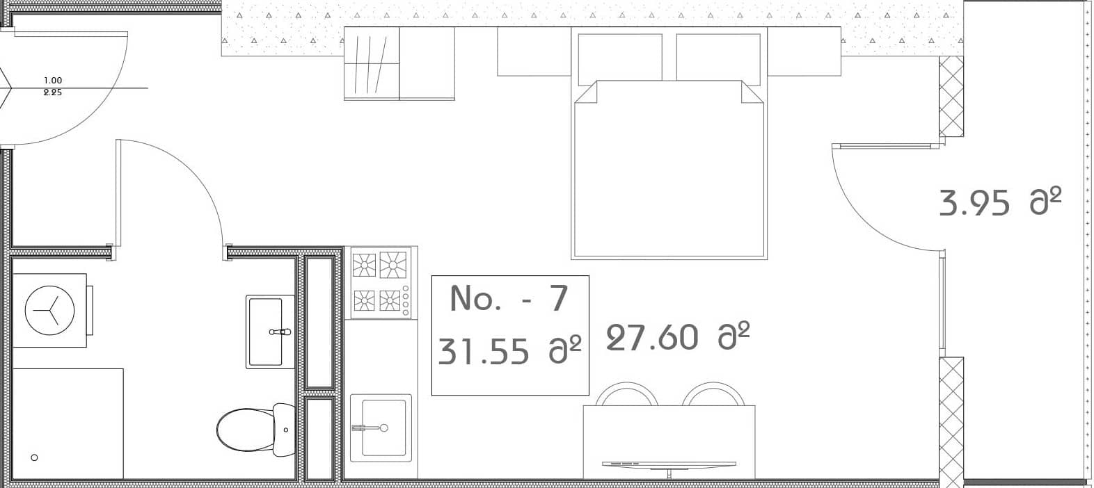 单间，31.55 m²，3 层，位于“Mardi Aquapark Wellness Resort”