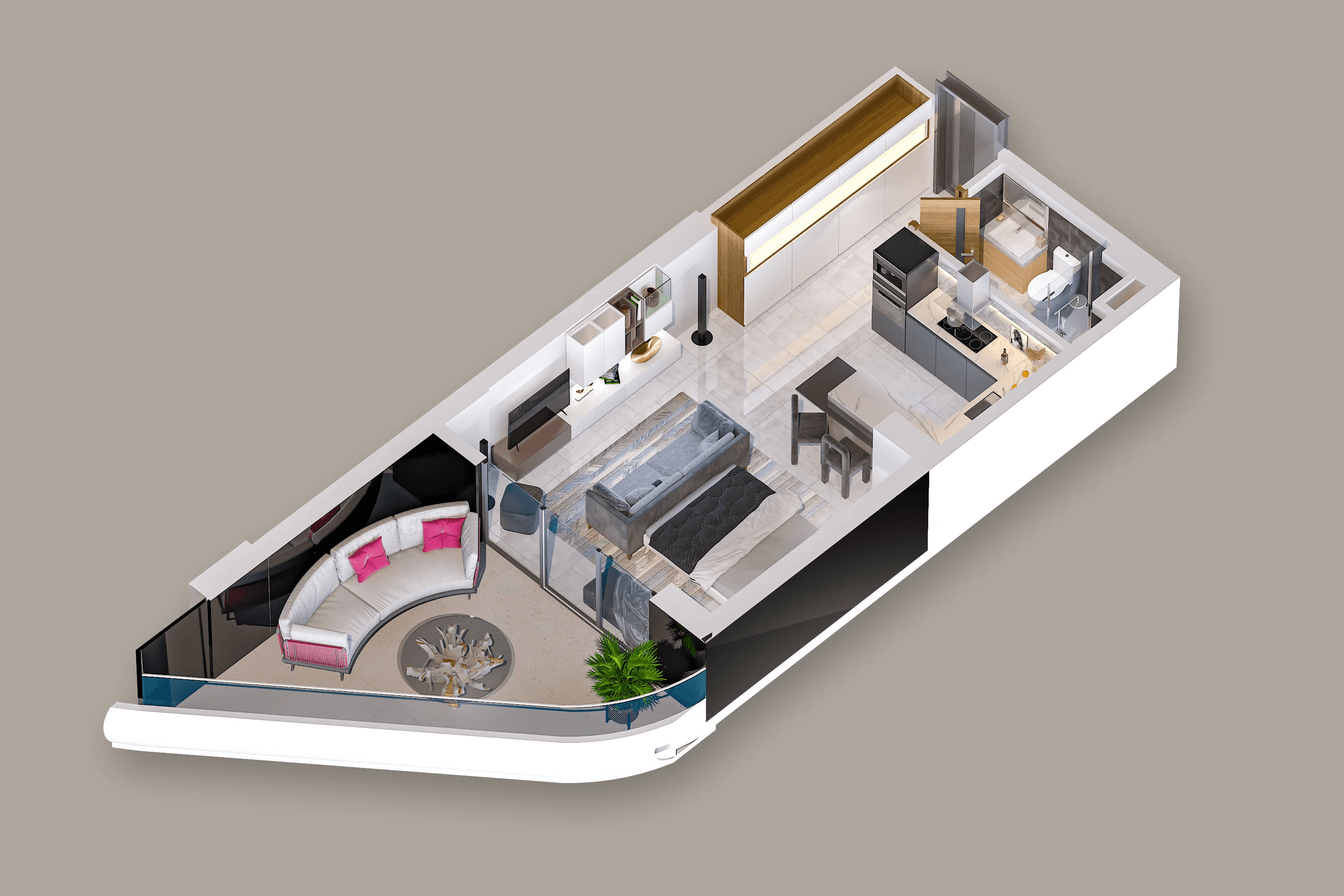 {{roomApartmentOrStudio}}, 54.6 м², 2 этаж в ЖК "Ber Tower"