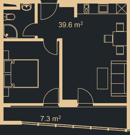 Студия, 30.4 м², 5 этаж в ЖК "Green Side Gonio"