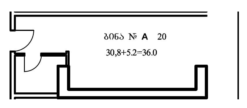 სტუდიო, 44.8 მ², 11 სართული, Ande Metropolis ბათუმში