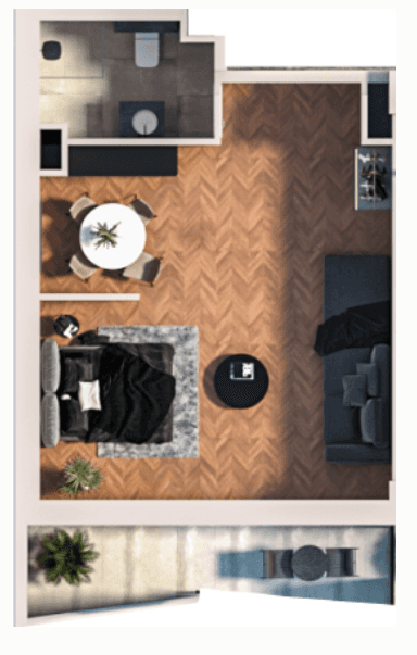 studio, 51.82 m², 9 floor in "Boulevard Point"