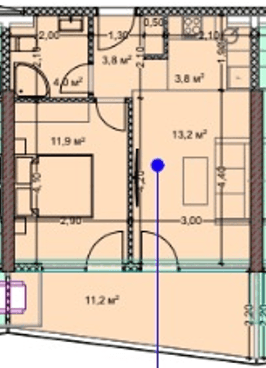 一居室公寓，50 m²，15 层，位于“Prime Residence”