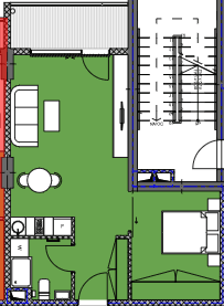 studio, 46.81 m², 15 floor, Palm Residence in Batumi