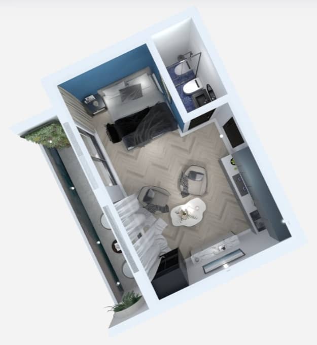 Студия, 32.86 м², 5 этаж в ЖК "Sfero Garden"