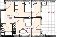 1-комнатная квартира, 64.1 м², 8 этаж в ЖК "Aquapark Residence"