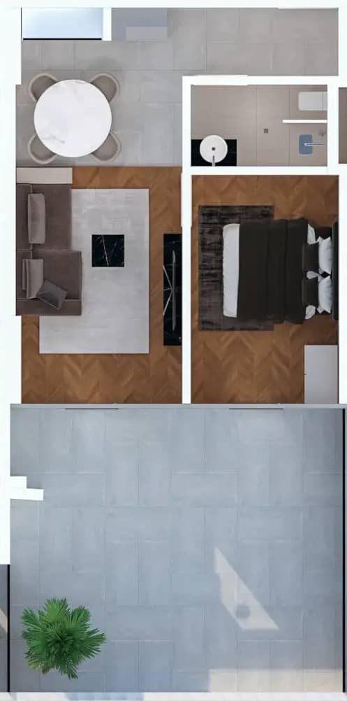 1-комнатная квартира, 53.2 м², 9 этаж в ЖК "Portline by Gumbati"