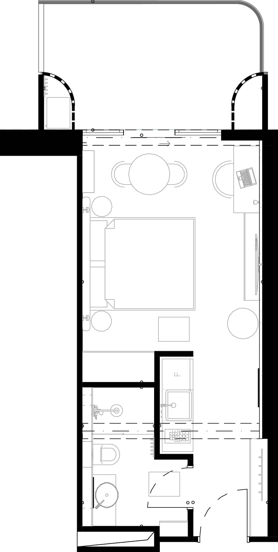 一居室公寓，38.7 m²，14 层，位于“Montemar”