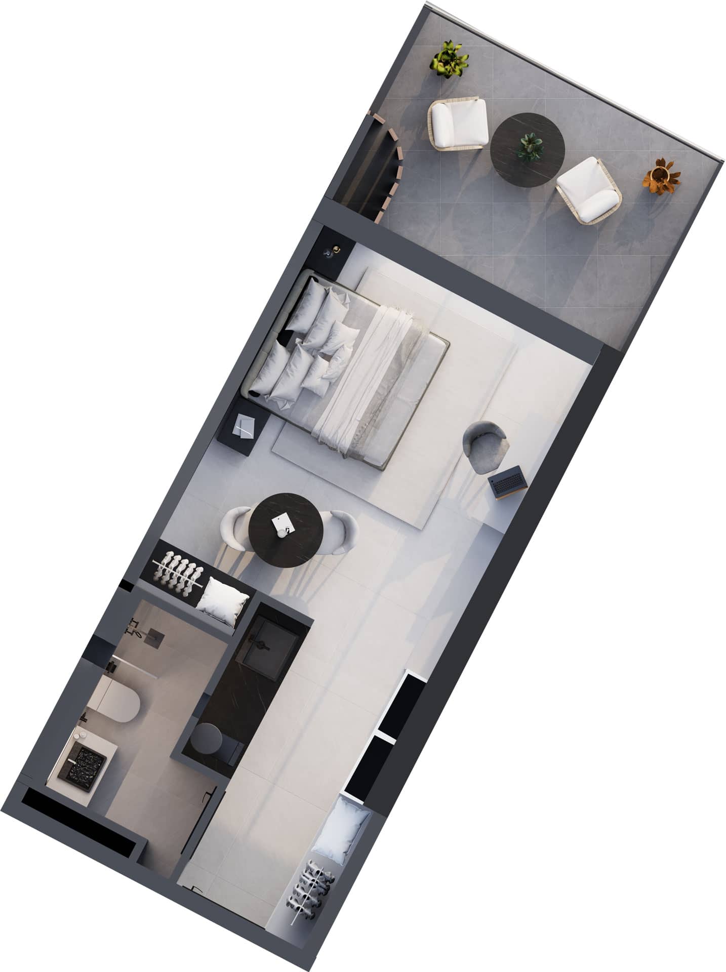 1-bedroom apartment, 38.2 m², 4 floor in "Montemar"