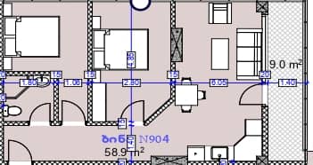 2-bedroom apartment, 67.9 m², 10 floor in "Modern Ultra"