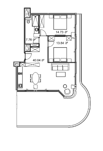 2-bedroom apartment, 130.21 m², 12 floor, Next Collection in Batumi