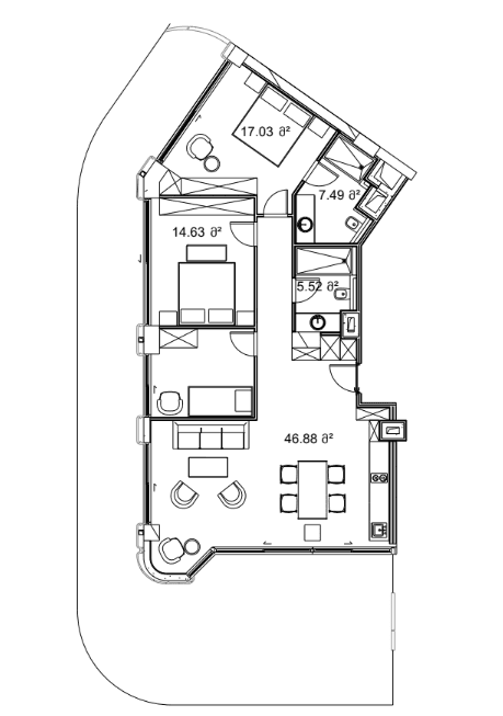 3-bedroom apartment, 182.38 m², 8 floor in "Next Collection"