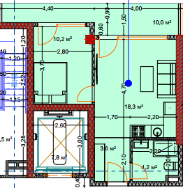 1-комнатная квартира, 48.1 м², 4 этаж в ЖК "Lagoon Resort"