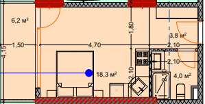 studio, 33.4 m², 7 floor in "Lagoon Resort"