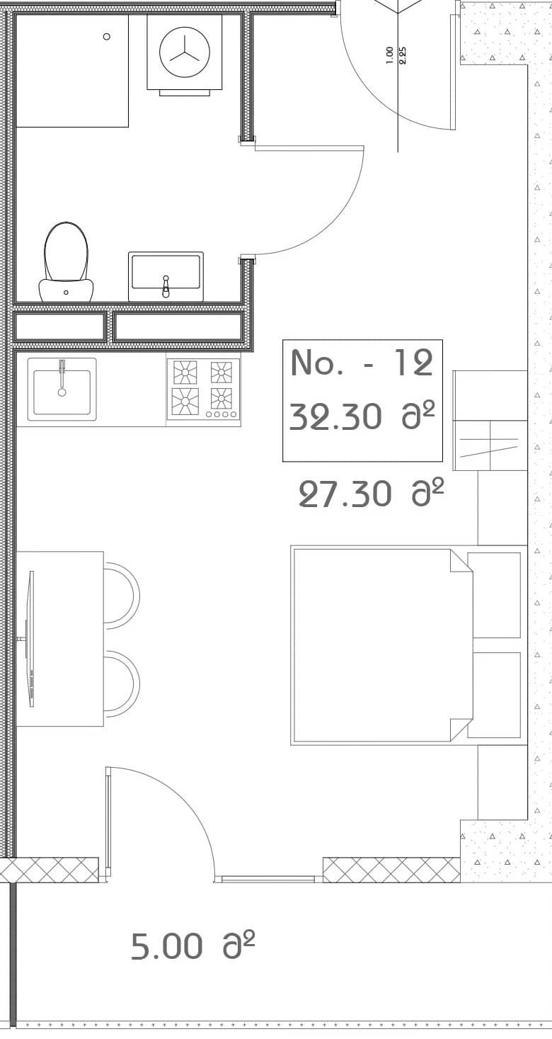 studio, 32.3 m², 15 floor, Mardi Aquapark Wellness Resort in Batumi
