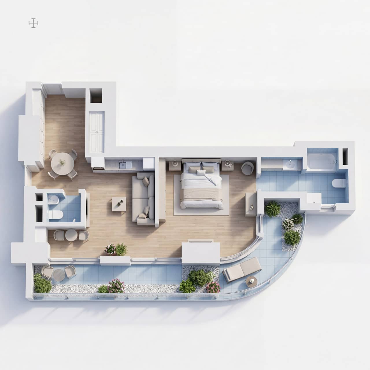 Студия, 70.6 м², 3 этаж в ЖК "Pontus Rotana Resort & Spa Gonio"