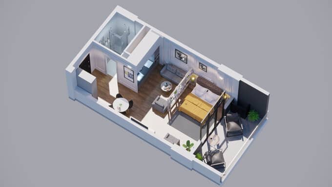 studio, 37.9 m², 25 floor, GWG Batumi in Batumi