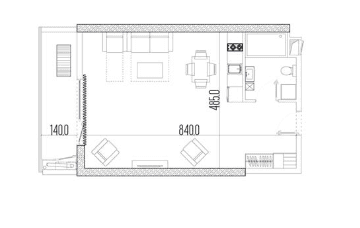 studio, 47 m², 24 floor in "Intourist Residence"