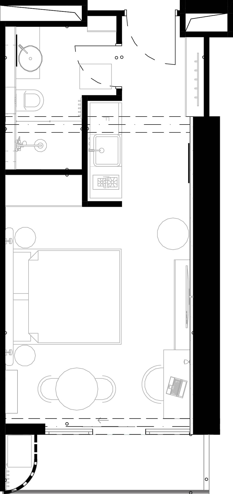 一居室公寓，32.7 m²，12 层，位于“Montemar”
