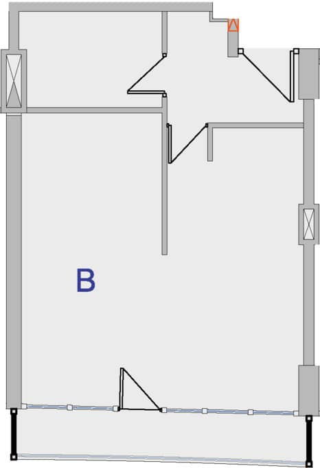 一居室公寓，47.85 m²，6 层，位于“Metro City Residence”
