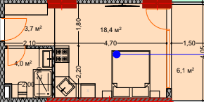 Студия, 32.7 м², 8 этаж в ЖК "Lagoon Resort"
