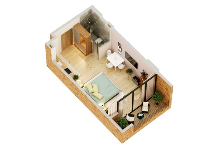 studio, 37.4 m², 11 floor, Boulevard Residence in Batumi