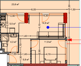 2-комнатная квартира, 67.5 м², 8 этаж в ЖК "Lagoon Resort"