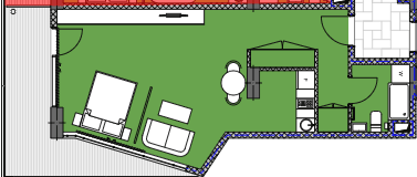 studio, 56.45 m², 14 floor in "Palm Residence"