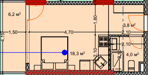 studio, 32.7 m², 8 floor in "Lagoon Resort"