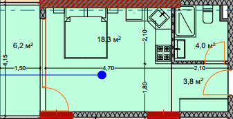 Студия, 32.7 м², 6 этаж в ЖК "Lagoon Resort"