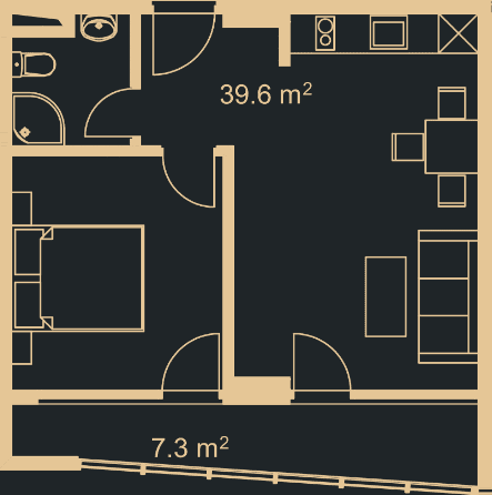 studio, 32.1 m², 18 floor, Green Side Gonio in Batumi