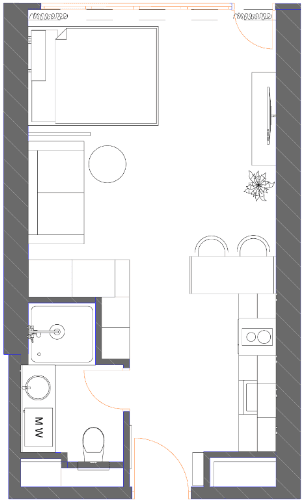 studio, 42.15 m², 34 floor in "7th Heaven Residence"