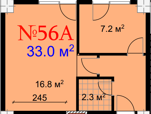 1-bedroom apartment, 41.7 m², 17 floor, Mardi City Center in Batumi