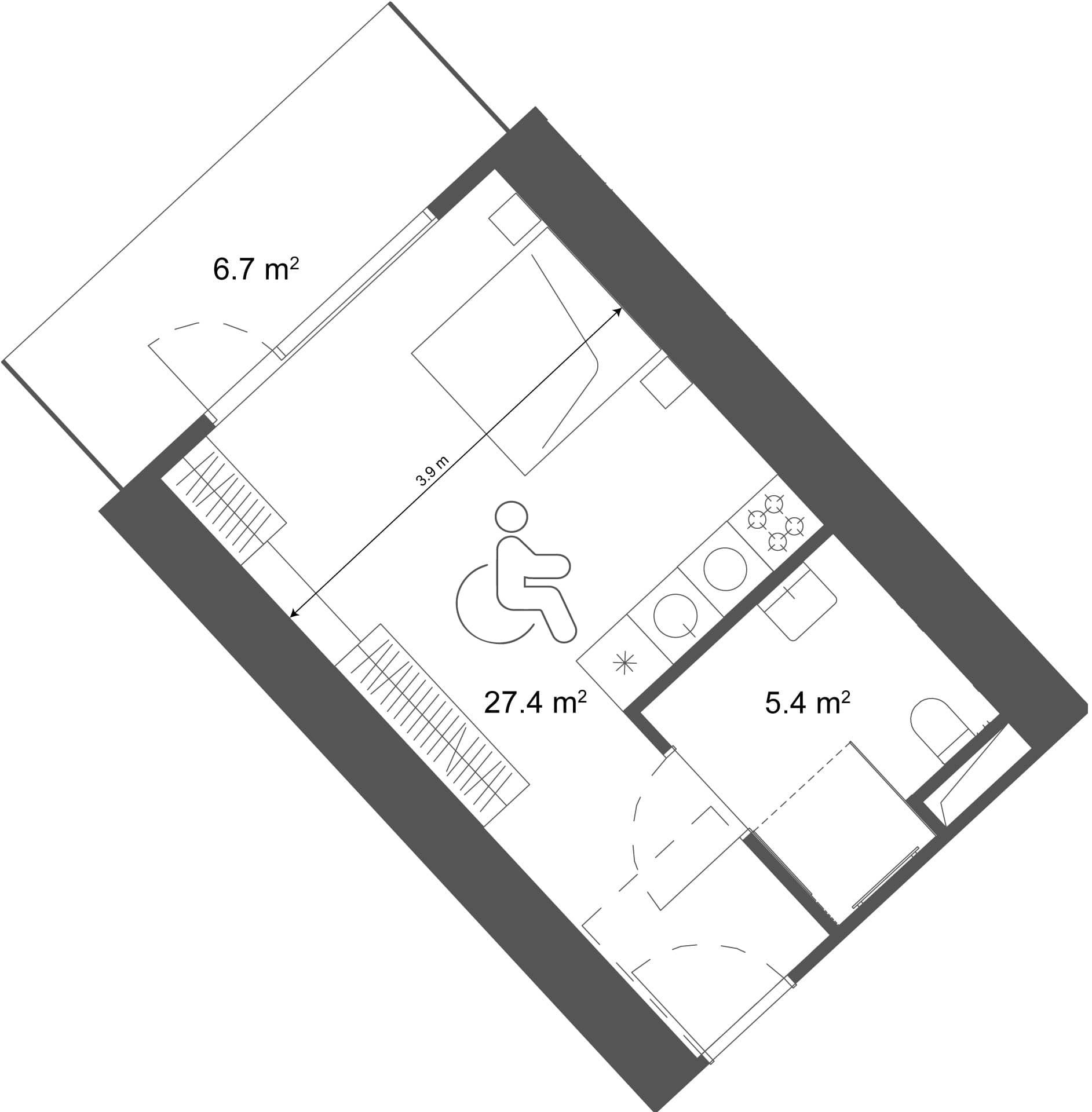 სტუდიო, 34.1 მ², 33 სართული,  ბათუმში
