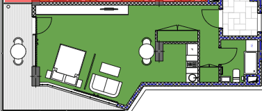 studio, 56.45 m², 11 floor in "Palm Residence"