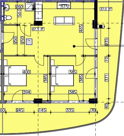 2-bedroom apartment, 104.3 m², 5 floor in "Swiss village"