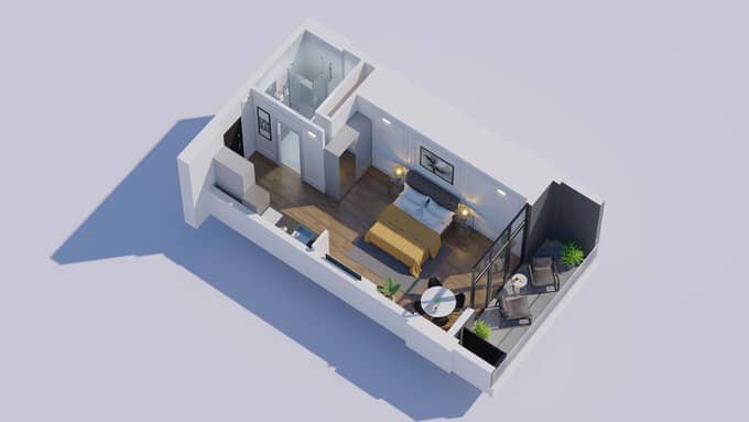 单间，32.47 m²，10 层，位于“GWG Batumi”