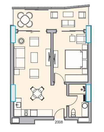 2-ოთახიანი ბინა, 65.31 მ², 20 სართული, Dreamland Oasis ბათუმში