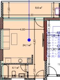 studio, 39.2 m², 15 floor in "Prime Residence"