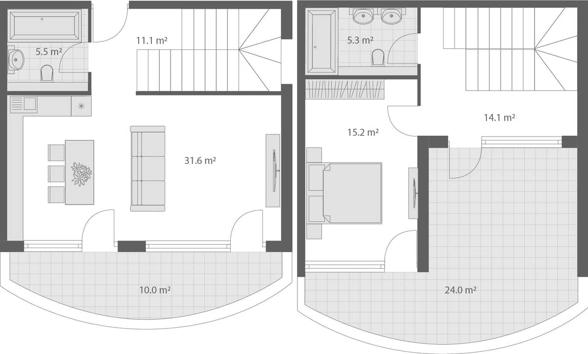 2-комнатная квартира, 116.8 м², 4 этаж в ЖК "Wyndham Grand Family Club"