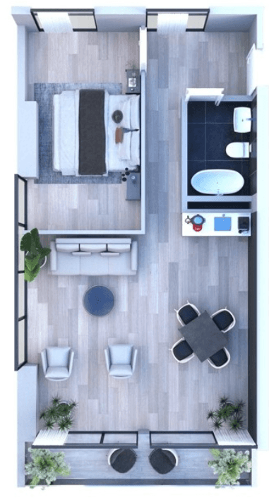 2-комнатная квартира, 72.2 м², 27 этаж в ЖК "White Line"