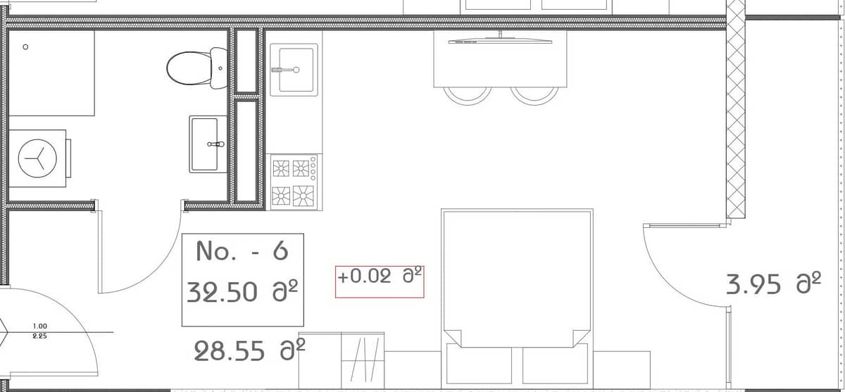 studio, 32.5 m², 14 floor, Mardi Aquapark Wellness Resort in Batumi