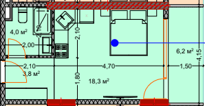 studio, 33.4 m², 5 floor in "Lagoon Resort"