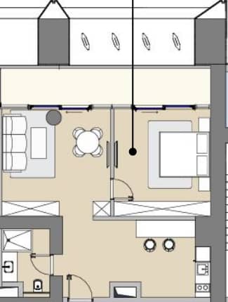 1-bedroom apartment, 72.5 m², 21 floor, Next Address in Batumi