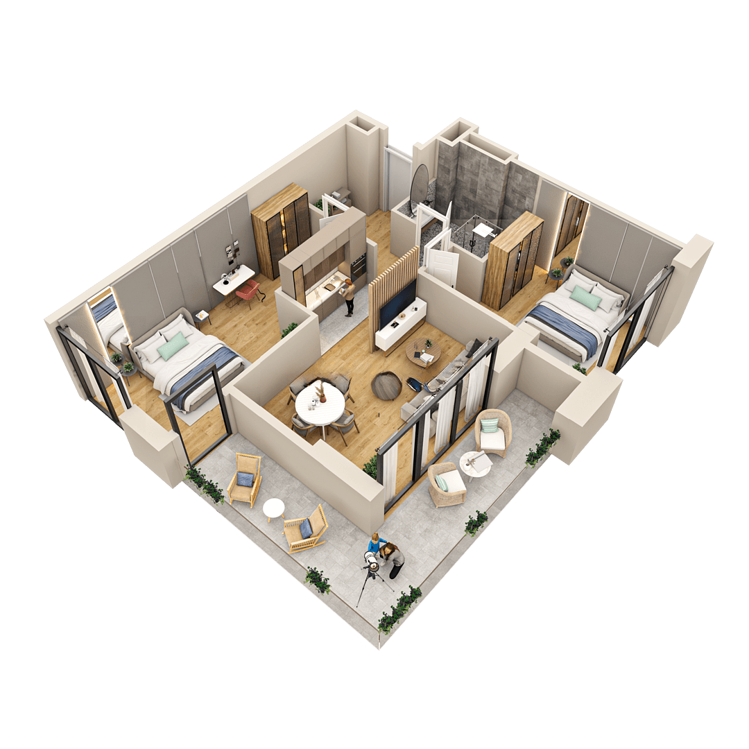 3-комнатная квартира, 84 м², 11 этаж в ЖК "Tekto Location"