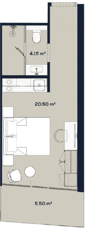 Студия, 30.15 м², 47 этаж в ЖК "Alliance Centropolis"