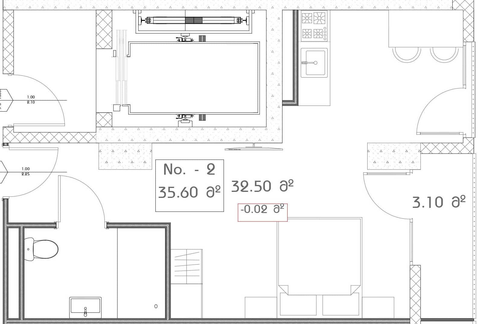 studio, 35.6 m², 14 floor, Mardi Aquapark Wellness Resort in Batumi
