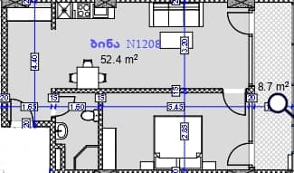 1-bedroom apartment, 61.1 m², 12 floor in "Modern Ultra"