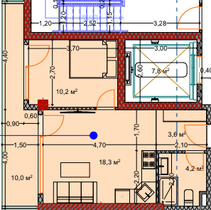 1-bedroom apartment, 48.1 m², 6 floor in "Lagoon Resort"