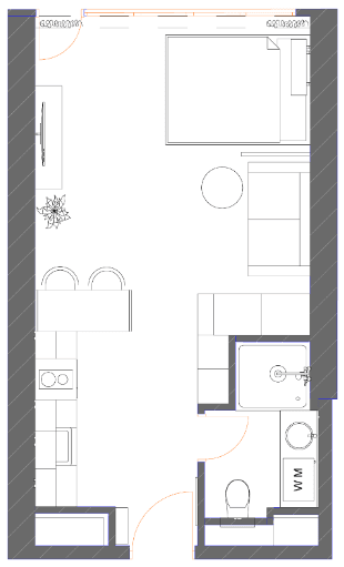 Студия, 34.87 м², 35 этаж в ЖК "7th Heaven Residence"